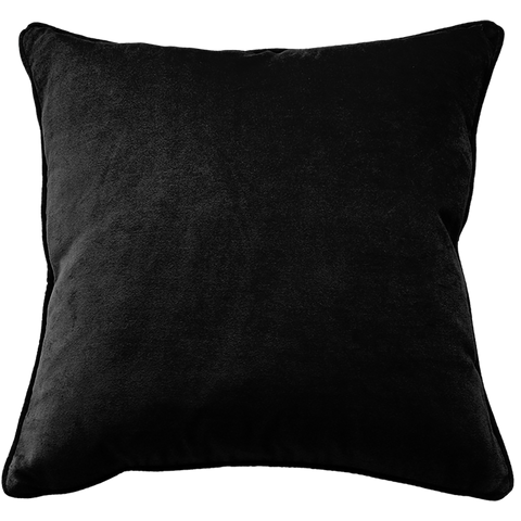 Montpellier Black Velvet Cushion 53x53cm HW Cushions Mulberi   