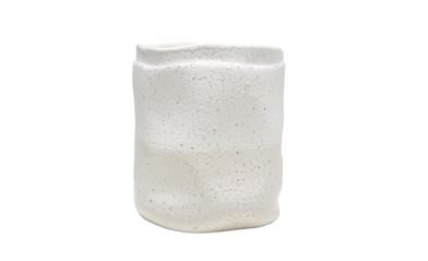 Casurina White Textured Planter 12x12cm HW Planters, Foliage, Artificial Flowers Robert Mark   