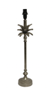 Small Palm Tree Design Lampbase Raw Nickle