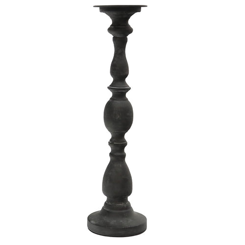 Aluminium Black Candlestick 24cm HW Lighting - Lamp, Candleholder, Lantern, Shade Le Forge   