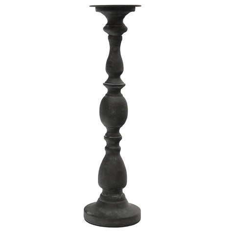 Aluminium Black Candlestick 24cm HW Lighting - Lamp, Candleholder, Lantern, Shade Le Forge   