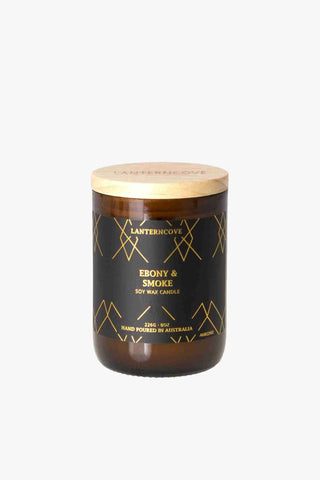 Amberesque Ebony Smoke 226g 50hr Candle in Amber Recycled Bottle HW Fragrance - Candle, Diffuser, Room Spray, Oil Lanterncove   