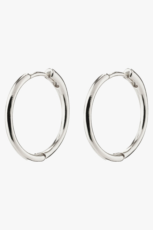 Eanna Maxi Hoops Recycled Silver Plated Earrings ACC Jewellery Pilgrim   