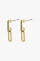 Elise Linked Earrings Gold Plated with Crystal