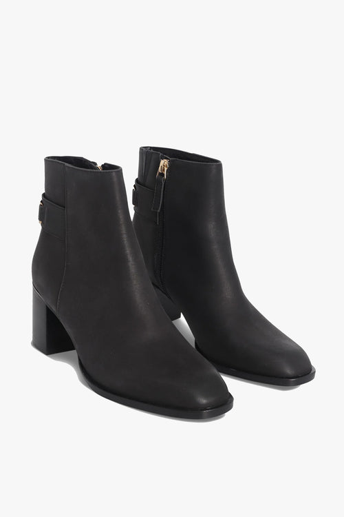 Elsie Mid Heel Black Ankle Boot ACC Shoes - Boots Nude   
