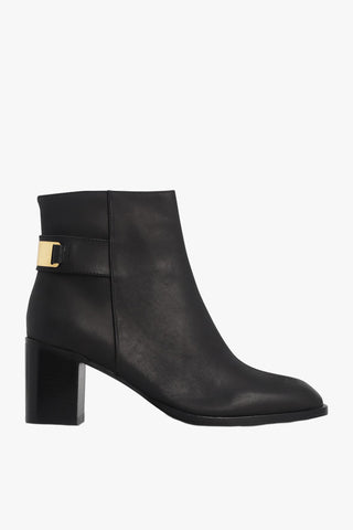 Elsie Mid Heel Black Ankle Boot ACC Shoes - Boots Nude   