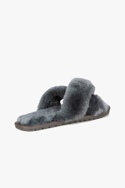 Mayberry Charcoal Wool Crossover Slippers ACC Shoes - Slippers Emu   