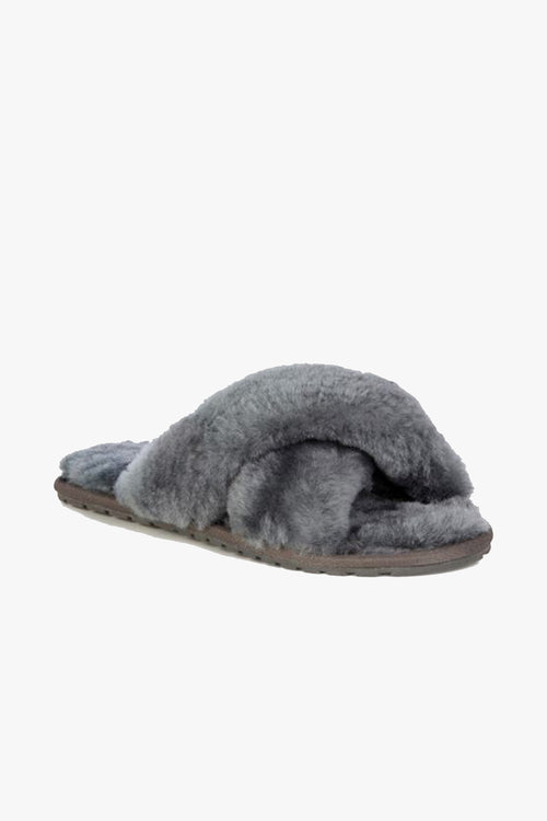 Mayberry Charcoal Wool Crossover Slippers ACC Shoes - Slippers Emu   