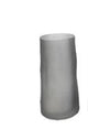 Asymmetrical Frosted Grey Glass Vase 21cm