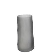 Asymmetrical Frosted Grey Glass Vase 21cm HW Decor - Bookend, Hook, Urn, Vase, Sculpture Griff   