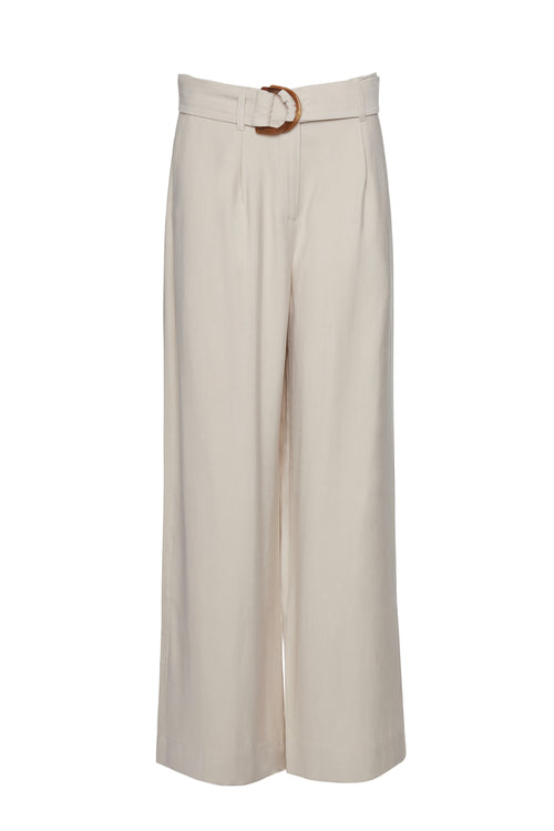 Fearless Sand Dune Pleat Front High Waist Belted Wide Leg Pant WW Pants Ivy + Jack   