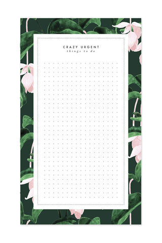 Crazy Urgent Floral Dotted Notepad HW Stationery - Journal, Notebook, Planner All The Ways To Say   