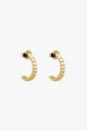 Ribbed 18k Gold Hoop EOL Earrings