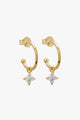 Clover Diamante 18k Gold Plated Hoop EOL Earrings