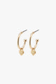 Sophia Heart Sleeper Stud Earrings Gold