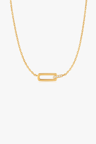 Glam Rock Gold Interlock Necklace