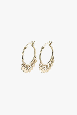Panna Gold Multi Mini Charm Hoop Earrings ACC Jewellery Pilgrim   