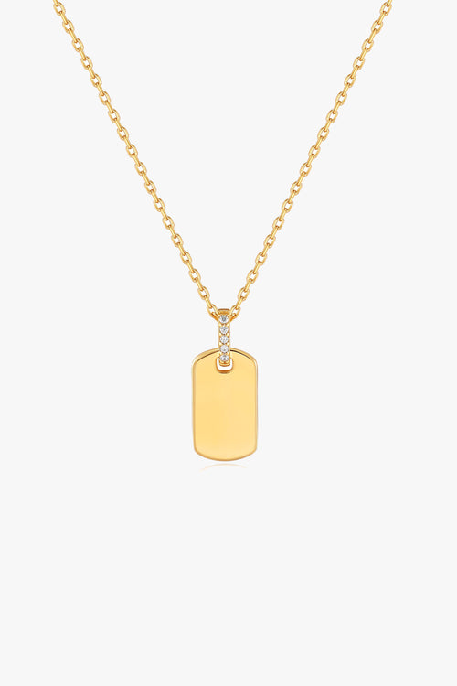 Glam Gold Tag Necklace ACC Jewellery Ania Haie   