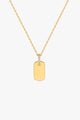 Glam Gold Tag Necklace