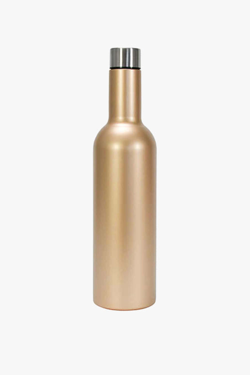 Metallic Gold 750ml Wine Bottle HW Drinkware - Tumbler, Wine Glass, Carafe, Jug Annabel Trends   