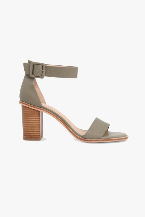 Grady Sage Leather Block Heel General Nude   