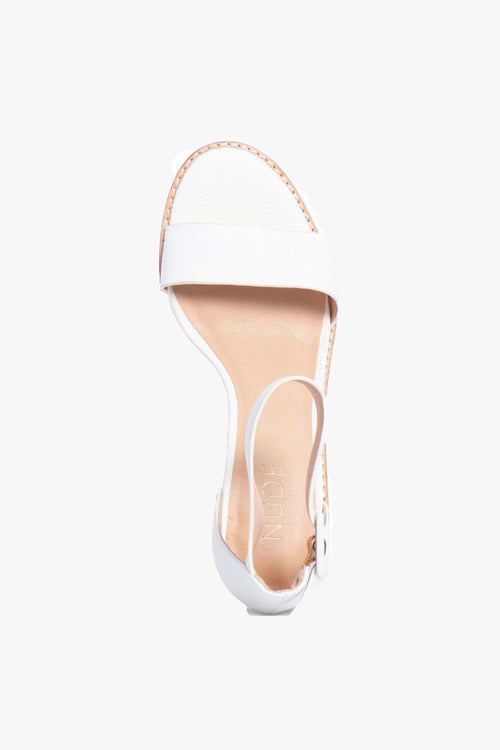 Grady White Leather Block Heel General Nude   