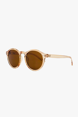 Hudson Champagne Round Brown Lens Sunglasses ACC Glasses - Sunglasses Reality Eyewear   
