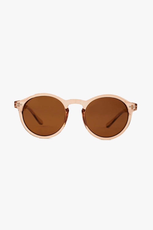 Hudson Champagne Round Brown Lens Sunglasses ACC Glasses - Sunglasses Reality Eyewear   