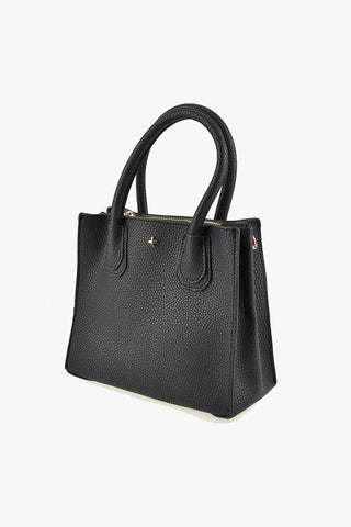Hunter Black Pebble Vegan Leather Small Tote Bag ACC Bags - All, incl Phone Bags Peta + Jain   