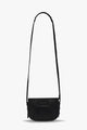 In Her Command Curved Base Black Cross Body Bag With Stud Detail