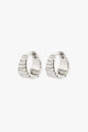 Jemma Silver Plated Textured Hoop EOL Earrings