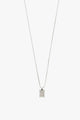 Jemma Silver Plated Textured Pendant Necklace