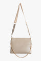 Large Compartments Latte Gold Hardware Leather Bag