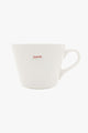 Love White Bucket Mug 350ml EOL