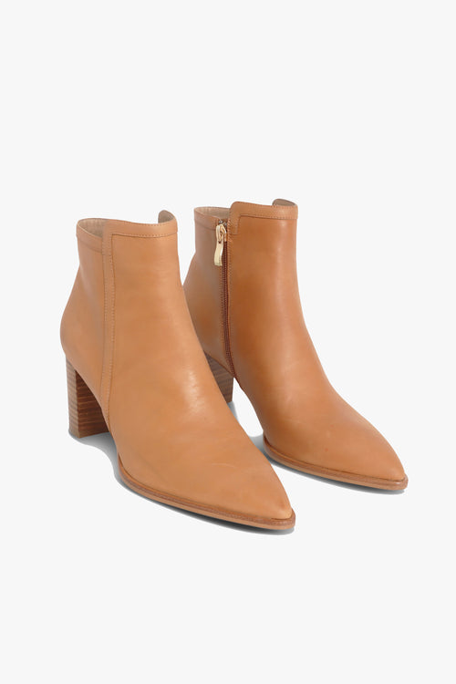 Marlee Mid Heel Tan Ankle Boot ACC Shoes - Boots Nude   