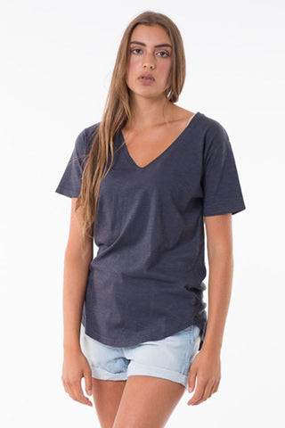 Marvelous V Neck Navy Tee WW Top Silent Theory   