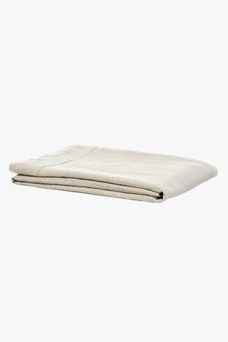 Belgian Washed Linen Natural King Flat Sheet HW Linen - Teatowel, Table, Bedding, Towel George Street Linen   