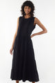 Nebraska Black SL Tiered Maxi Dress