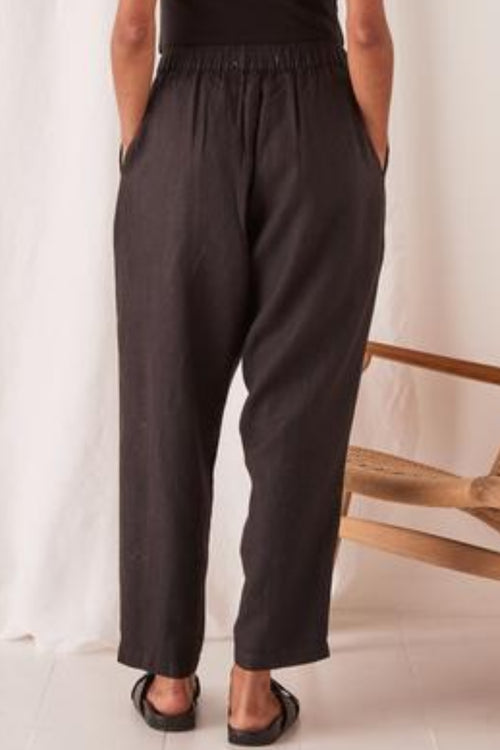 Noma Linen Black Pant WW Pants Assembly Label   