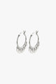 Panna Silver Charm Hoop Earrings