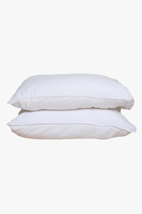 Linen Pillowcase Pair White HW Linen - Teatowel, Table, Bedding, Towel Home Lab   
