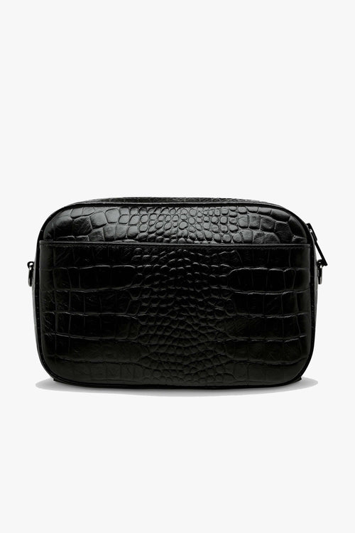 Plunder Black Croc Cross Body Bag ACC Bags - All, incl Phone Bags Status Anxiety   