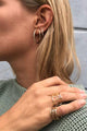 Roberta Pi Silver Plated Crystal 12mm Earrings