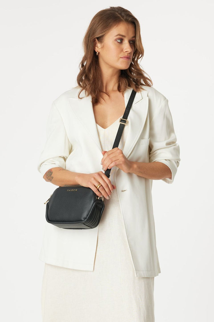 Shop Odile Black Rectangle Shoulder Bag | Flo & Frankie