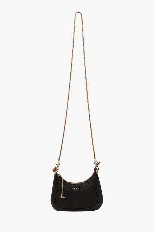 Sammie Black Mini Leather Shoulder Bag ACC Bags - All, incl Phone Bags Saben   