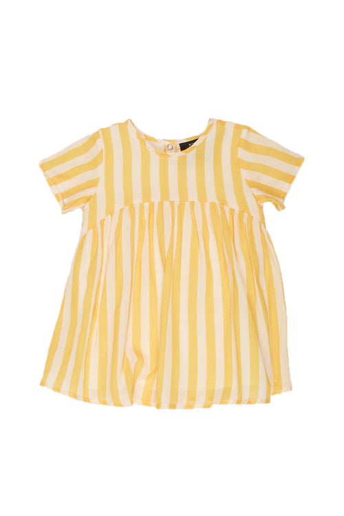 Kids Santa Rosa SS Yellow Stripe Dress WW Kids Animal Crackers   