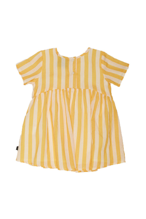 Kids Santa Rosa SS Yellow Stripe Dress WW Kids Animal Crackers   