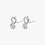 Rogue Crystal  Recycled Silver Plated Earrings ACC Jewellery Pilgrim   