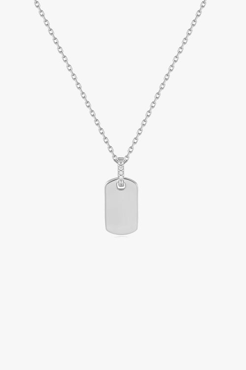 Silver Tag Necklace ACC Jewellery Ania Haie   