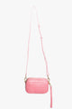 Small Times Hot Pink Croc Gold Hardware Leather Bag
